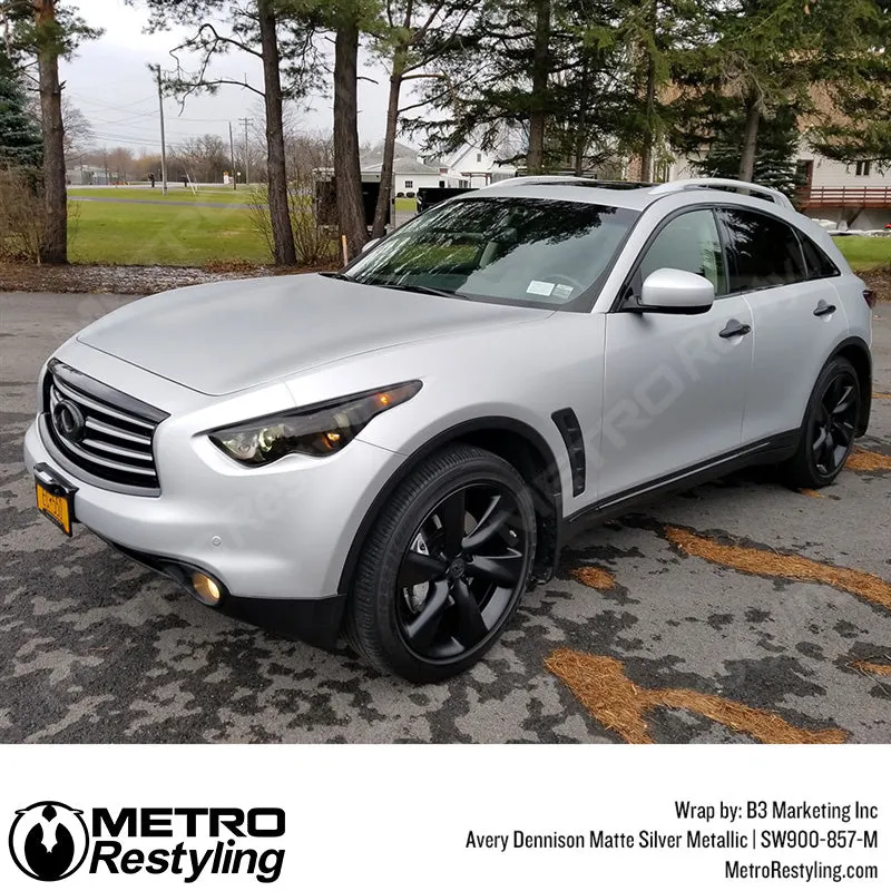 Avery Dennison SW900 Matte Silver Metallic Vinyl Wrap | SW900-857-M