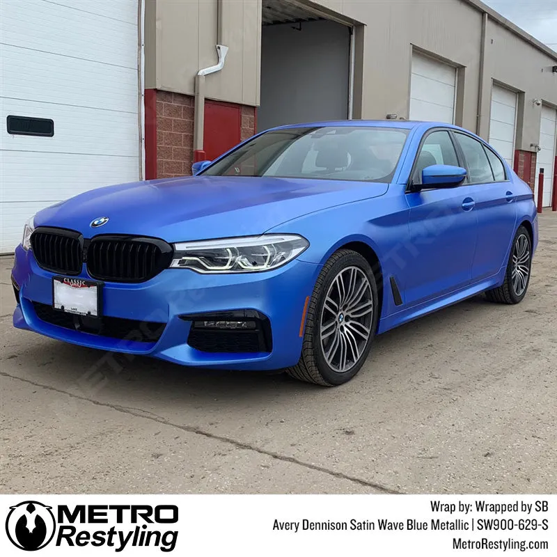 Avery Dennison SW900 Satin Wave Blue Vinyl Wrap | SW900-629-S