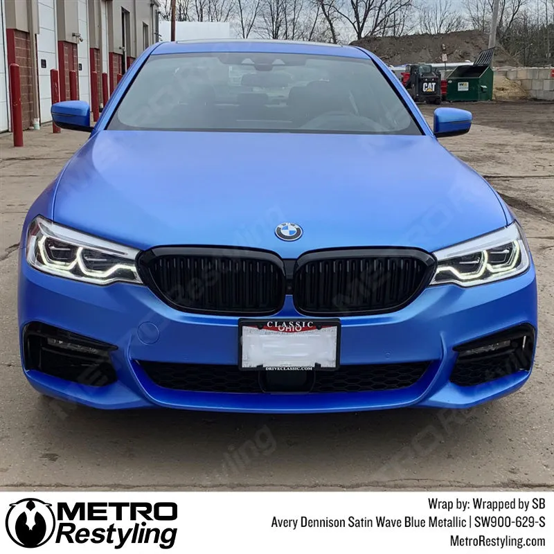 Avery Dennison SW900 Satin Wave Blue Vinyl Wrap | SW900-629-S