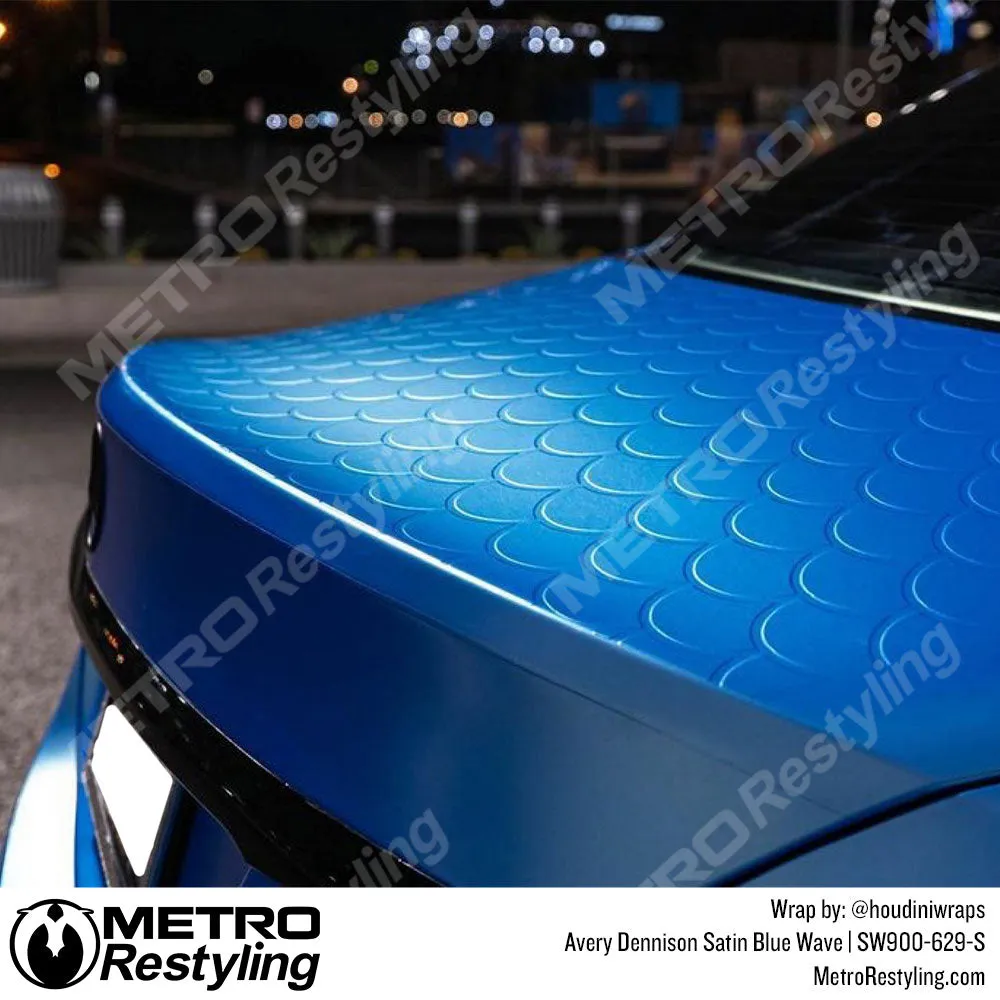 Avery Dennison SW900 Satin Wave Blue Vinyl Wrap | SW900-629-S