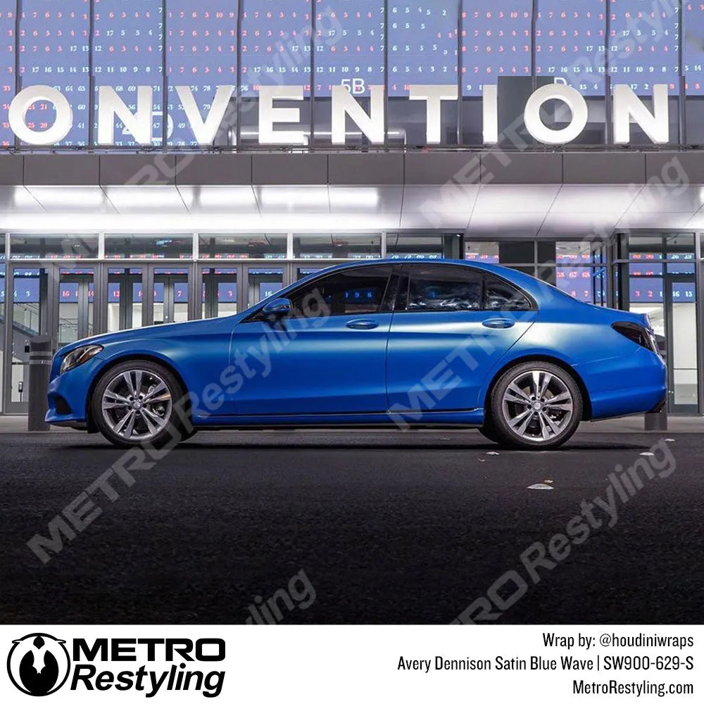 Avery Dennison SW900 Satin Wave Blue Vinyl Wrap | SW900-629-S