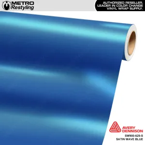 Avery Dennison SW900 Satin Wave Blue Vinyl Wrap | SW900-629-S
