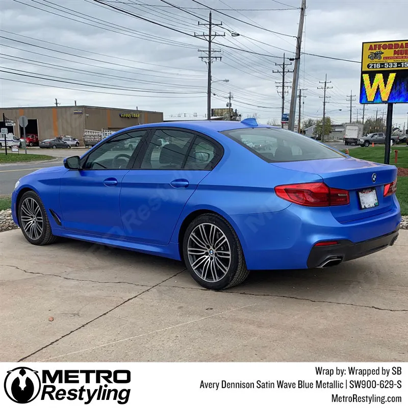Avery Dennison SW900 Satin Wave Blue Vinyl Wrap | SW900-629-S