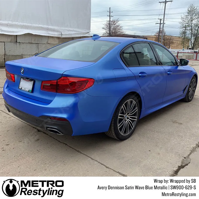Avery Dennison SW900 Satin Wave Blue Vinyl Wrap | SW900-629-S