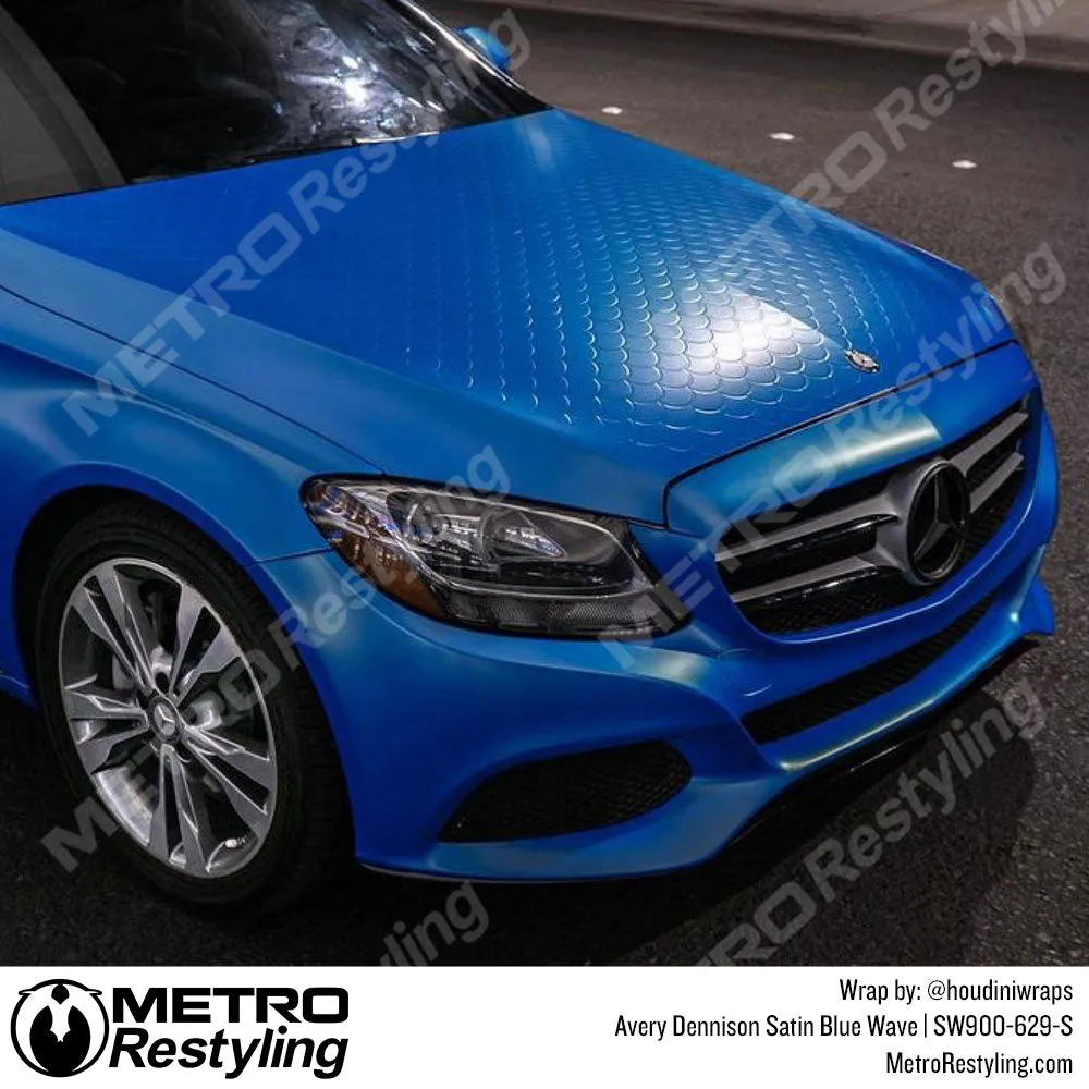 Avery Dennison SW900 Satin Wave Blue Vinyl Wrap | SW900-629-S