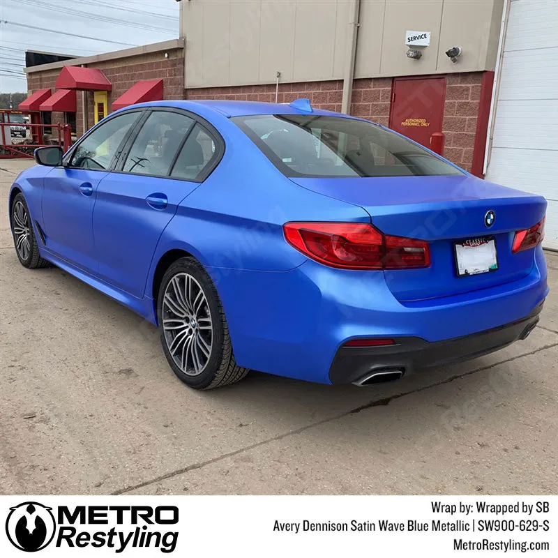 Avery Dennison SW900 Satin Wave Blue Vinyl Wrap | SW900-629-S