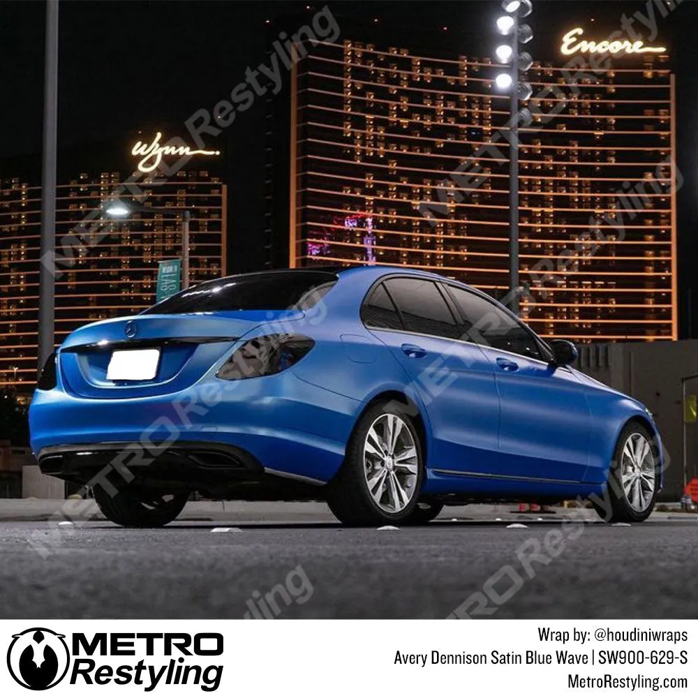 Avery Dennison SW900 Satin Wave Blue Vinyl Wrap | SW900-629-S