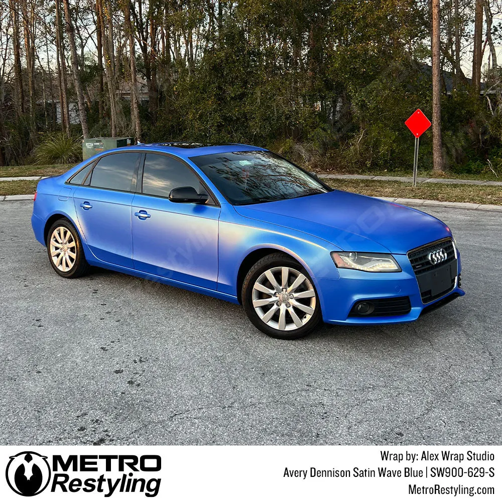 Avery Dennison SW900 Satin Wave Blue Vinyl Wrap | SW900-629-S