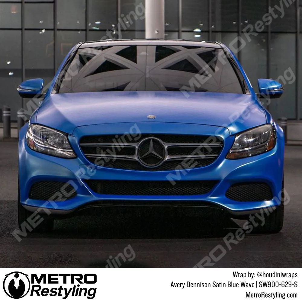 Avery Dennison SW900 Satin Wave Blue Vinyl Wrap | SW900-629-S