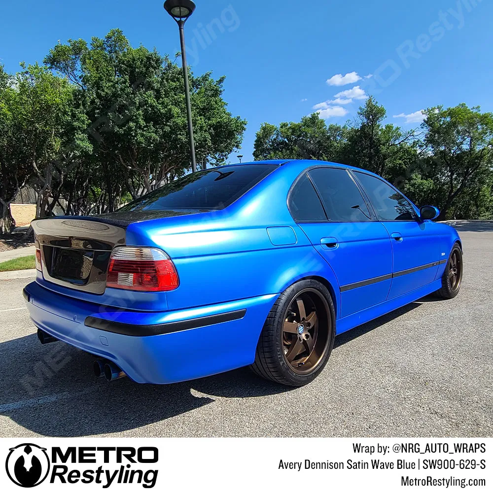 Avery Dennison SW900 Satin Wave Blue Vinyl Wrap | SW900-629-S
