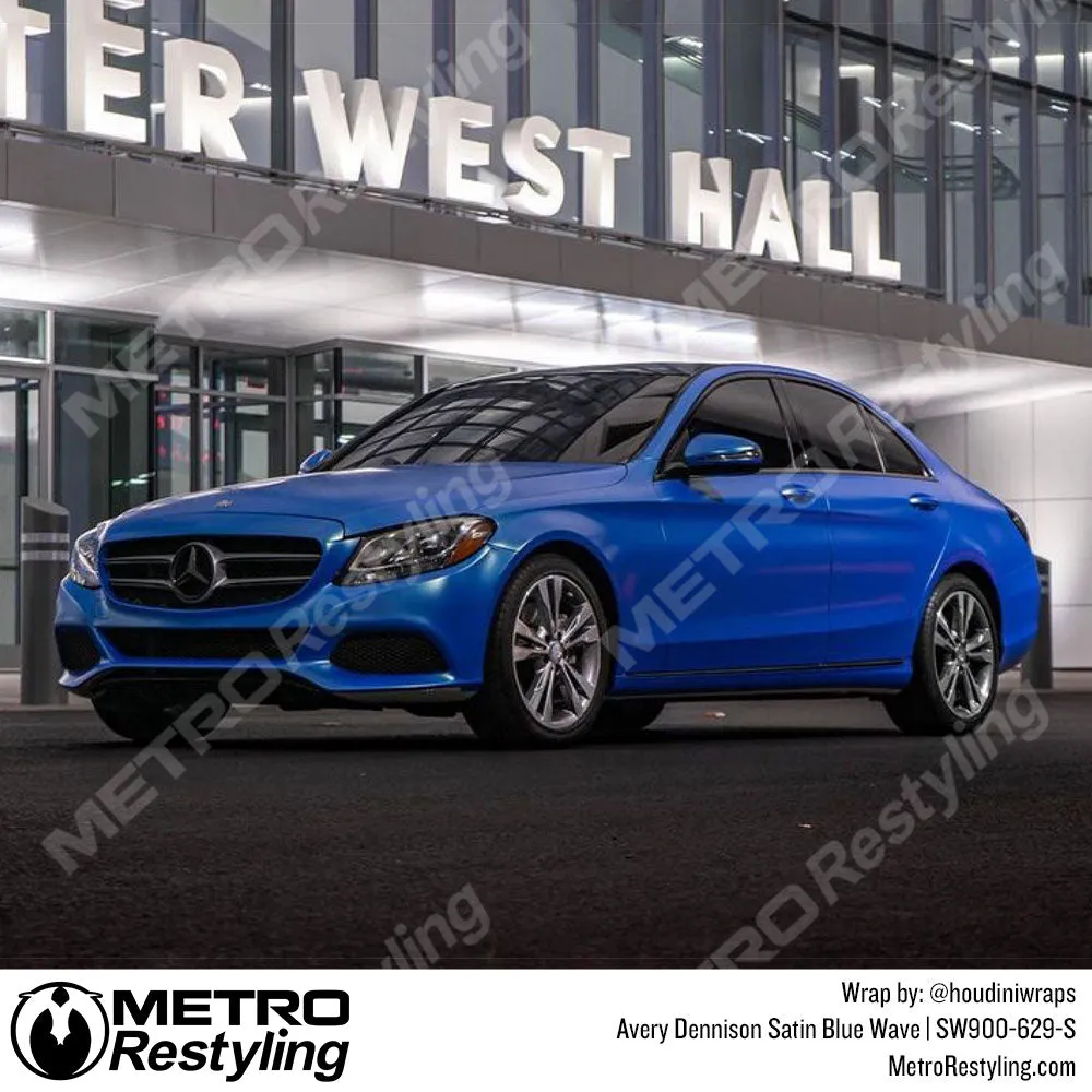 Avery Dennison SW900 Satin Wave Blue Vinyl Wrap | SW900-629-S