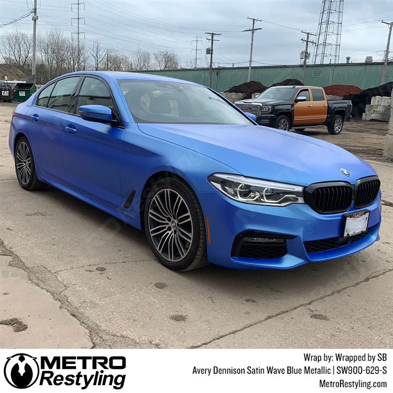 Avery Dennison SW900 Satin Wave Blue Vinyl Wrap | SW900-629-S