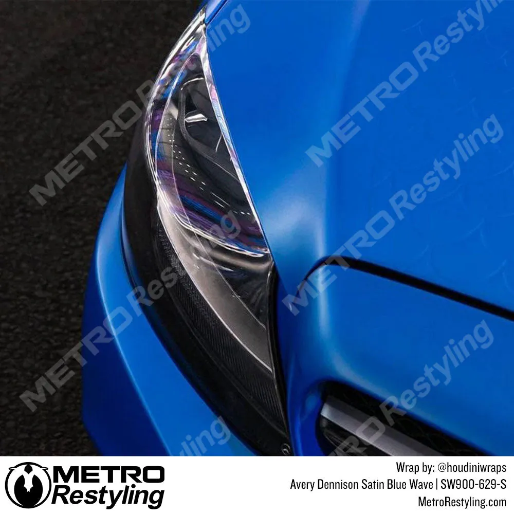 Avery Dennison SW900 Satin Wave Blue Vinyl Wrap | SW900-629-S