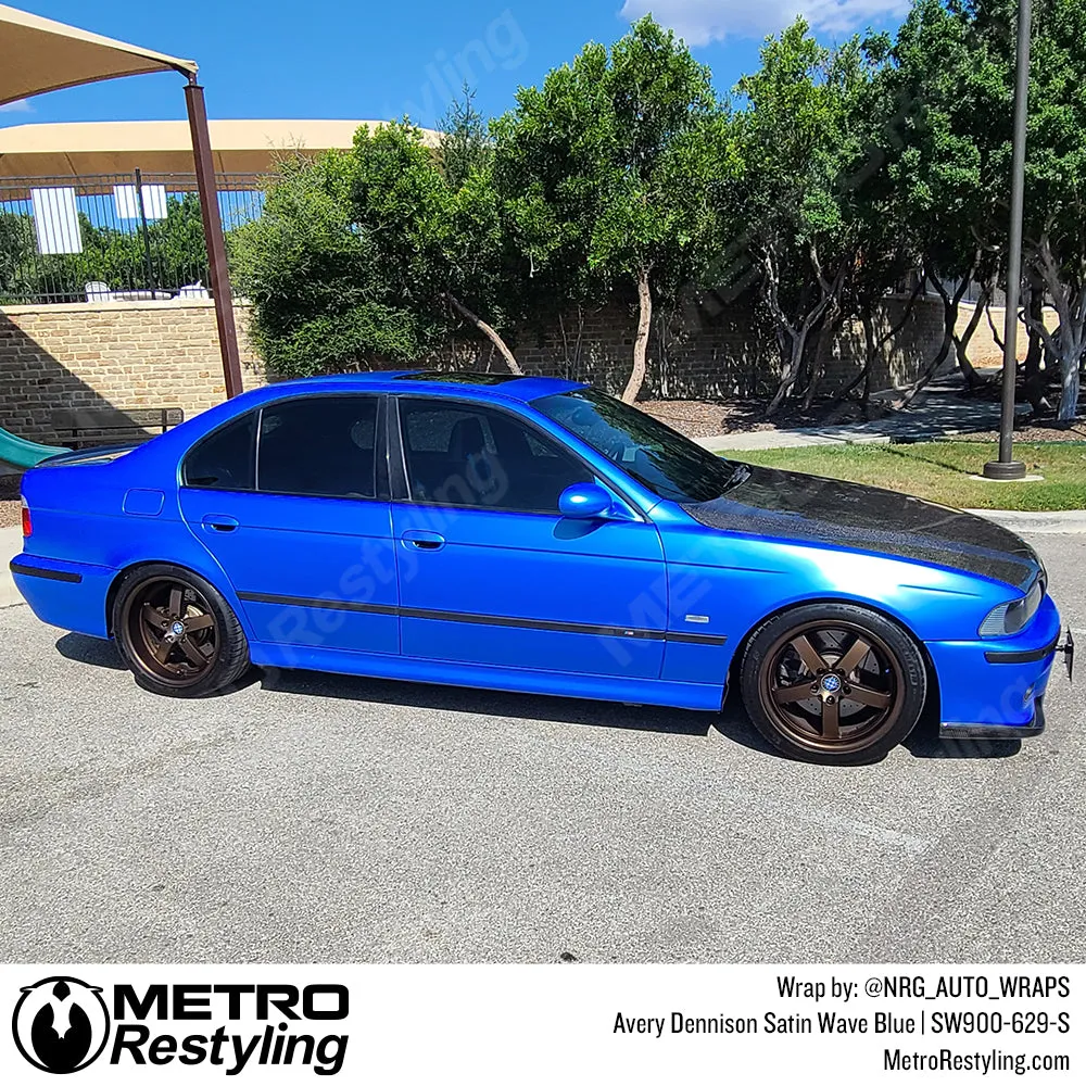 Avery Dennison SW900 Satin Wave Blue Vinyl Wrap | SW900-629-S