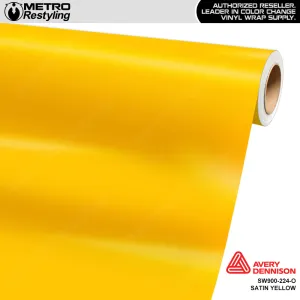 Avery Dennison SW900 Satin Yellow Vinyl Wrap | SW900-224-O