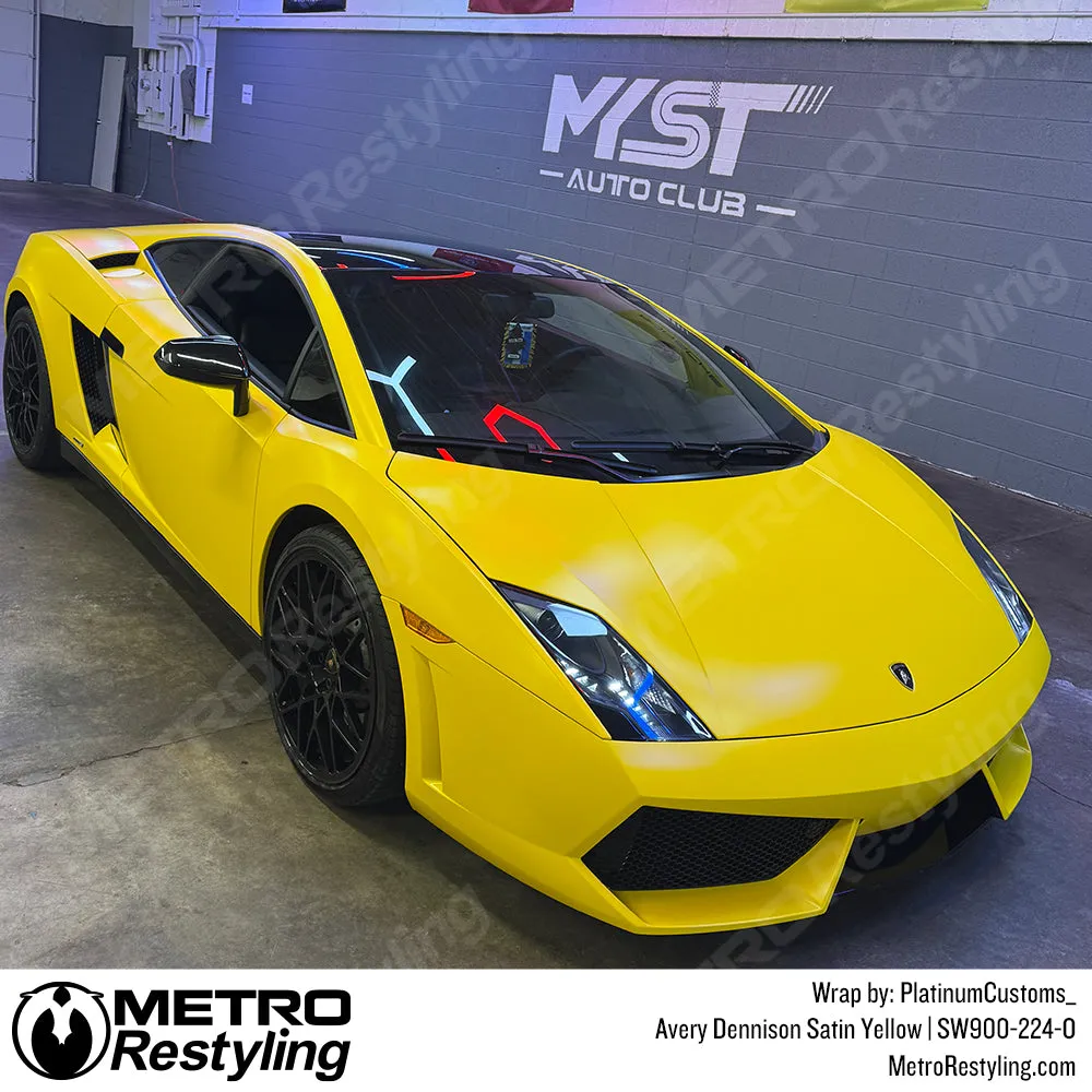 Avery Dennison SW900 Satin Yellow Vinyl Wrap | SW900-224-O
