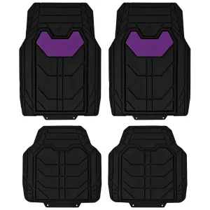 Bold Geometric Car Floor Mats - Full Set Purple