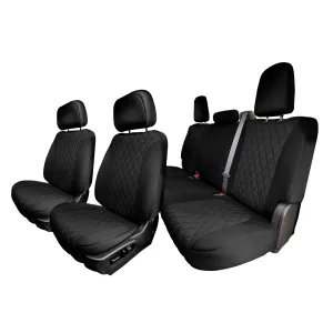 Chevrolet Silverado 1500 2500HD 3500HD WT | LT  2019 - 2023 - Full Set Seat Covers - Black Ultraflex Neoprene