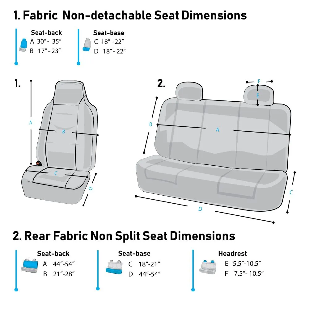 Classic Cloth Seat Covers - Full Set Blue