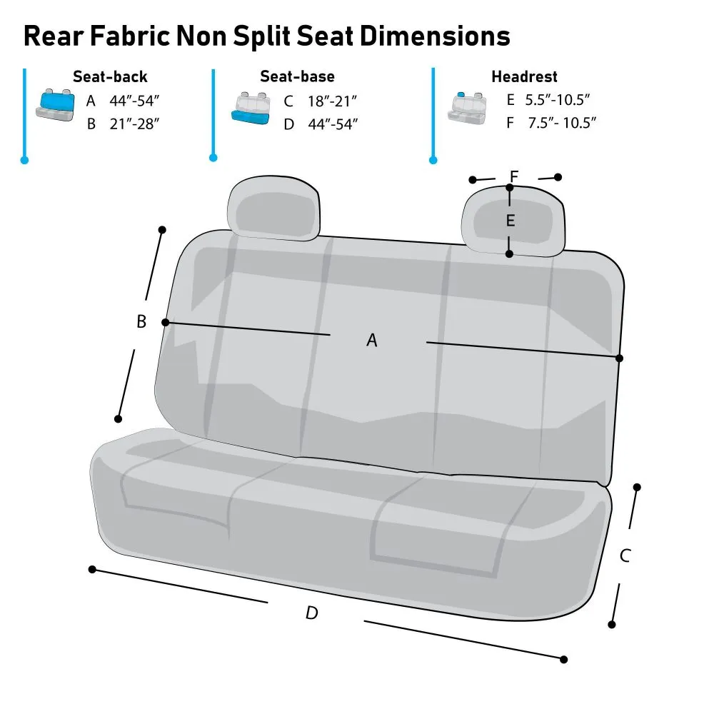 Classic Cloth Seat Covers - Rear Red