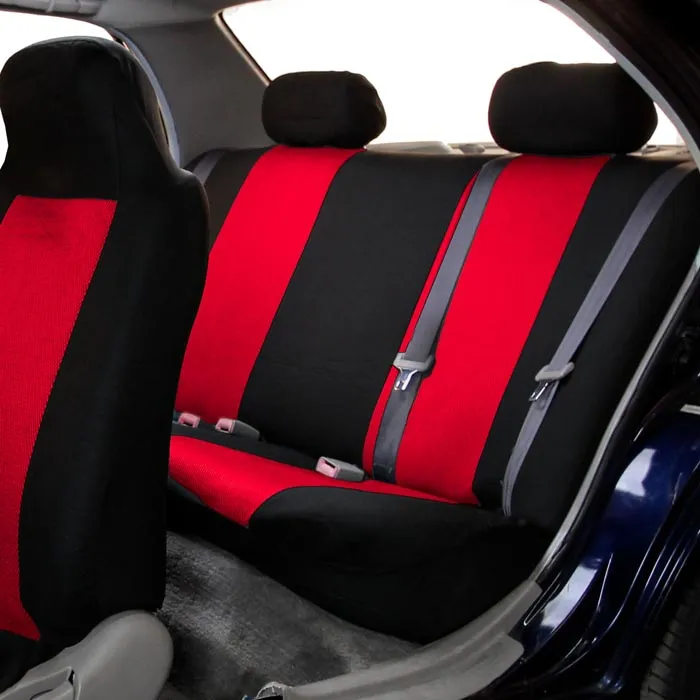 Classic Cloth Seat Covers - Rear Red
