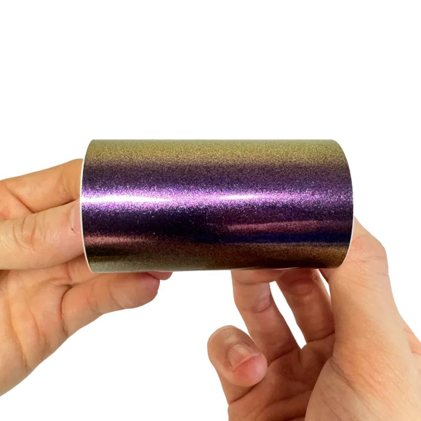 Color Shift Glitter Gray Purple Vinyl Wrap