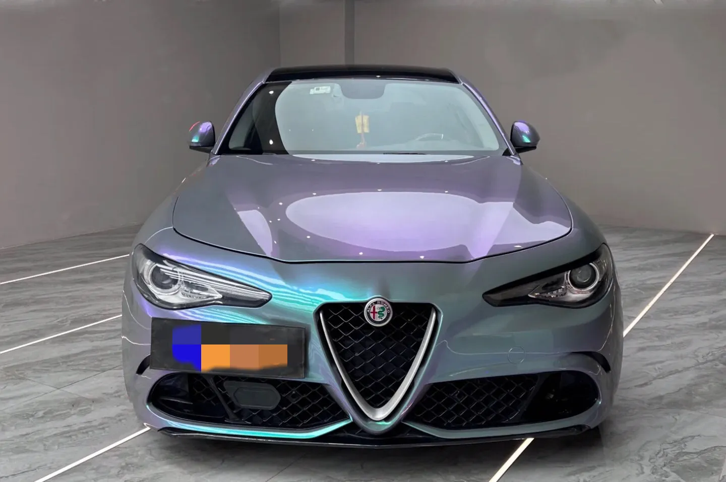 Color Shift Metallic Purple Green Car Wrap