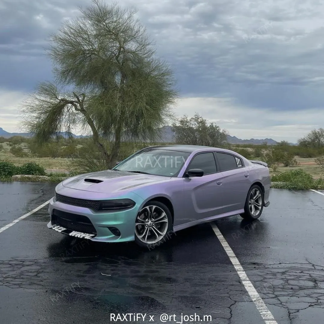 Color Shift Metallic Purple Green Car Wrap