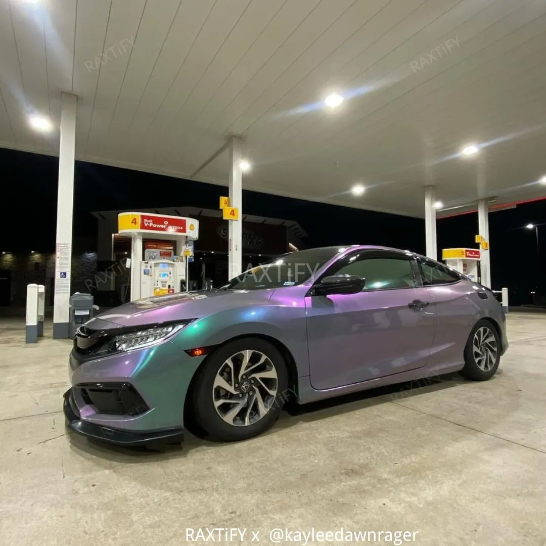 Color Shift Metallic Purple Green Car Wrap