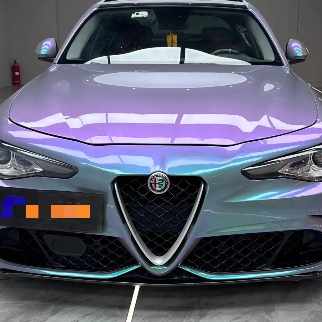 Color Shift Metallic Purple Green Car Wrap
