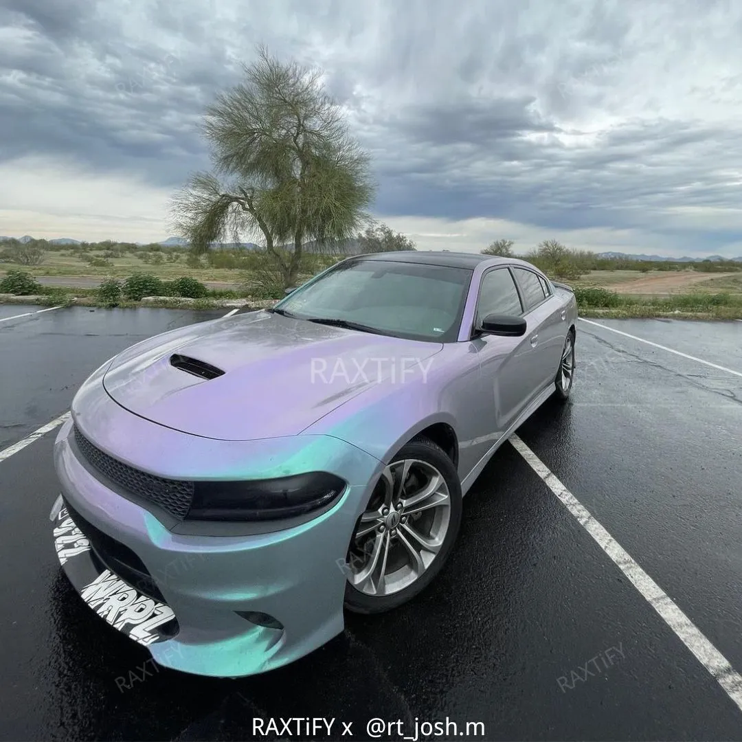 Color Shift Metallic Purple Green Car Wrap