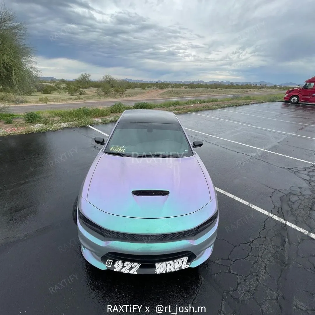 Color Shift Metallic Purple Green Car Wrap