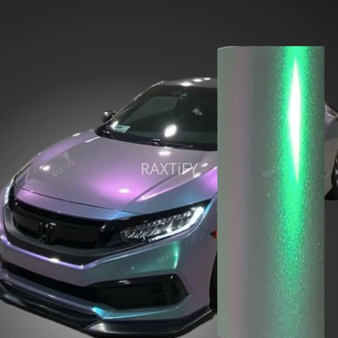 Color Shift Metallic Purple Green Car Wrap