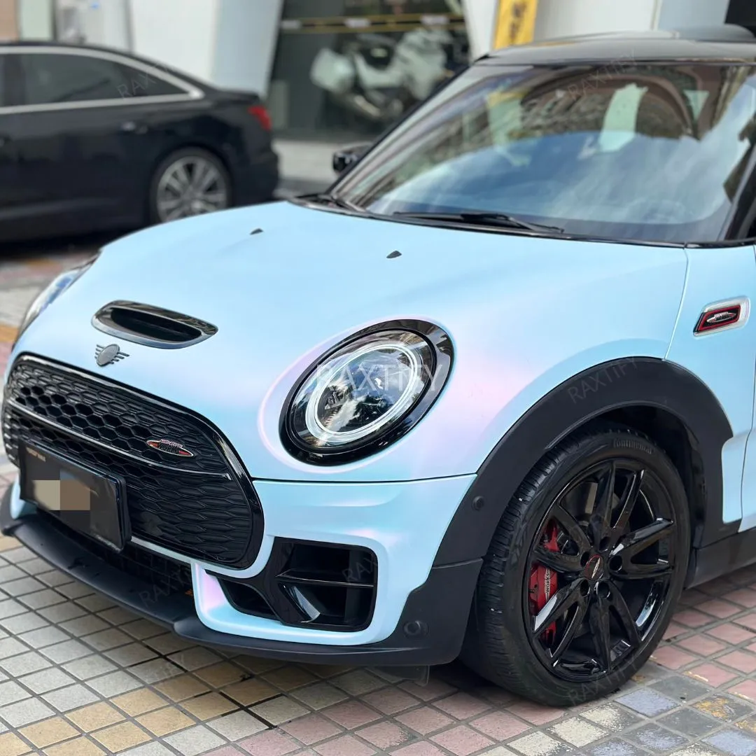Color Shift Satin Blue Pink Vinyl Wrap