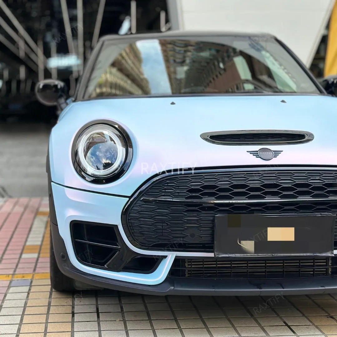 Color Shift Satin Blue Pink Vinyl Wrap