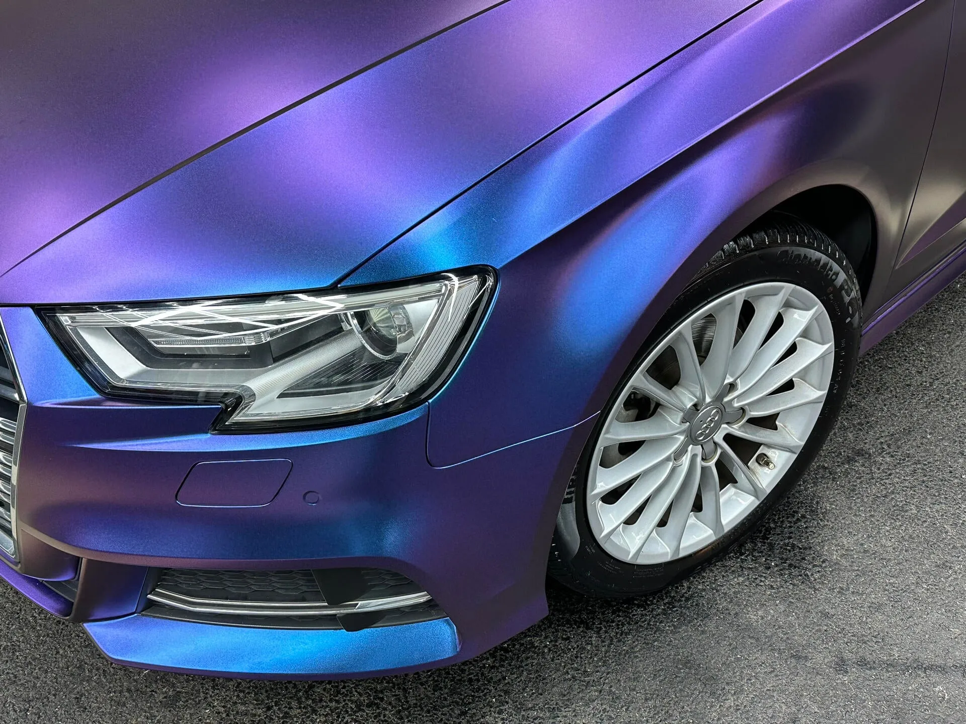 Color Shift Satin Purple Red Vinyl Wrap