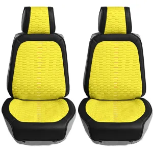 Colorful Ultra Car Seat Cushions - Front Set Yellow