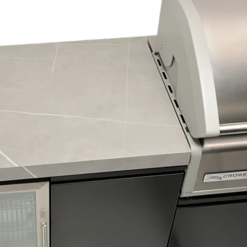 Crossray TC4K-08 Outdoor Kitchen with 4 Burner BBQ, Sink & Single Door Fridge