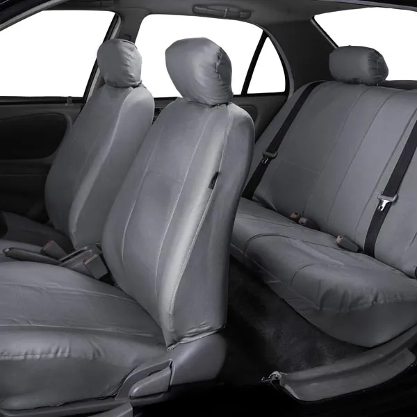 Deluxe Leatherette Seat Covers - Full Set Gray