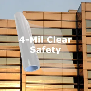 Exterior 4 Mil Clear Safety Window Tinting Film