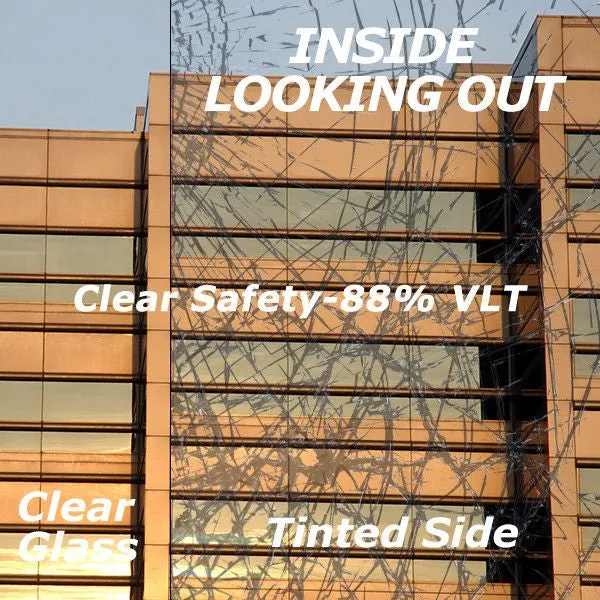 Exterior 4 Mil Clear Safety Window Tinting Film