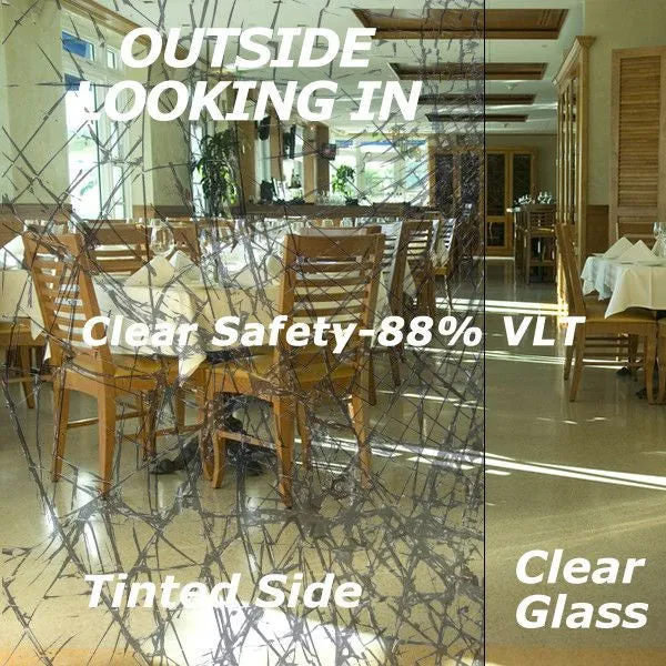 Exterior 4 Mil Clear Safety Window Tinting Film