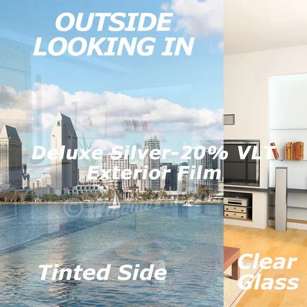 Exterior Deluxe Silver Window Tinting Film 20% VLT