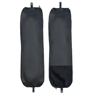 Faux Leather Extension Pieces for Split Bench Covers Black - PU Leather