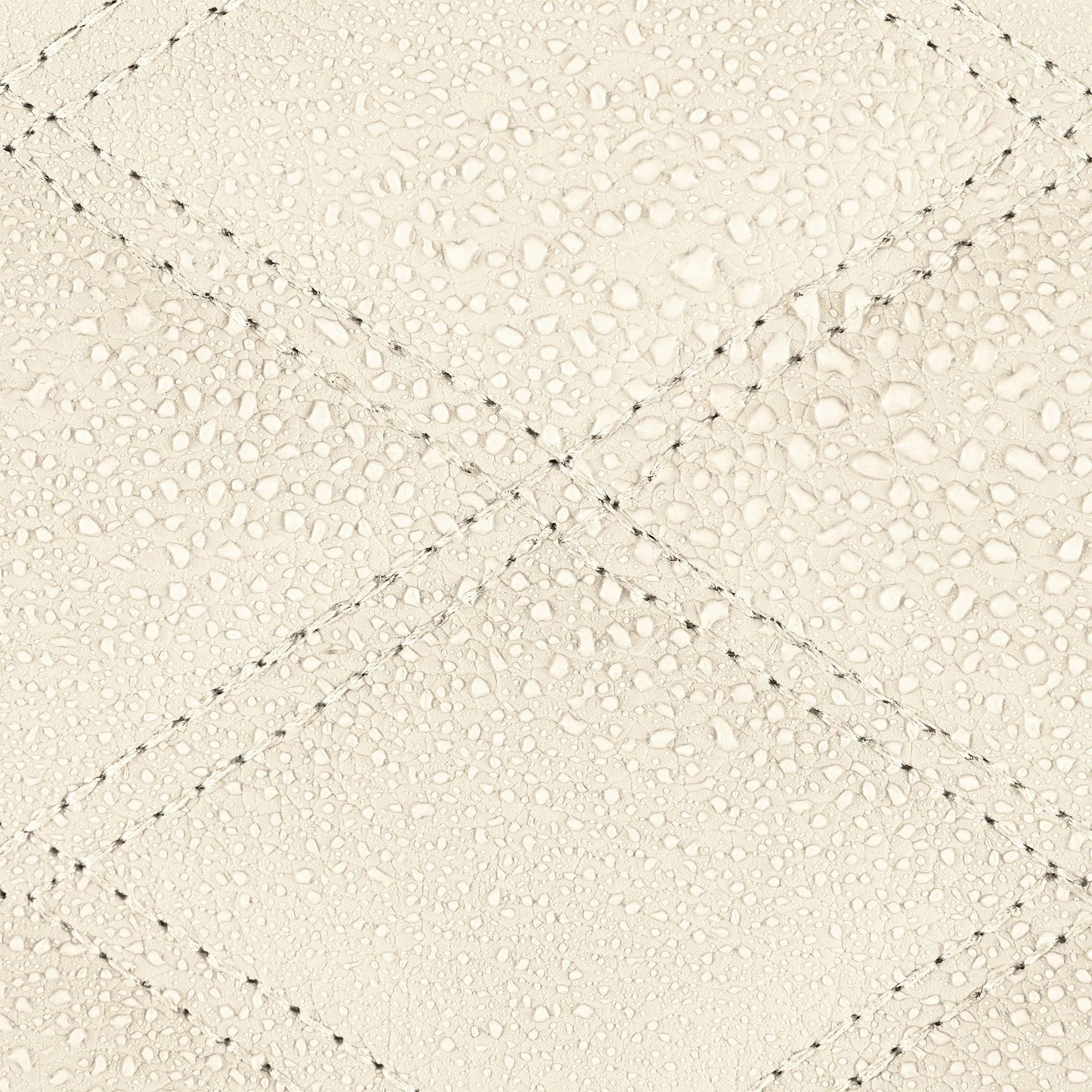 Faux Leather Seat Cushion Pad w/ Front Pocket - Front Set Beige