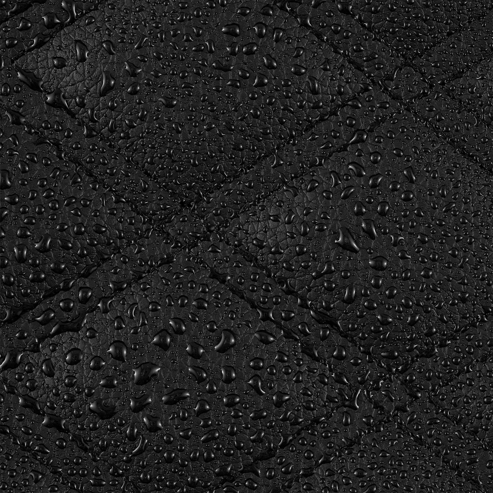 Faux Leather Seat Cushion Pad w/ Front Pocket - Front Set Black