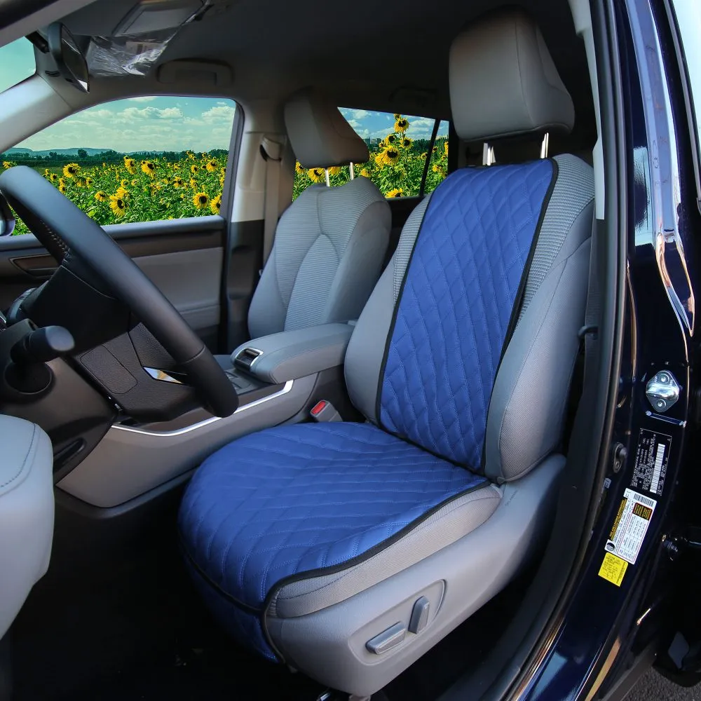 Faux Leather Seat Protectors - 1Pk Front Blue
