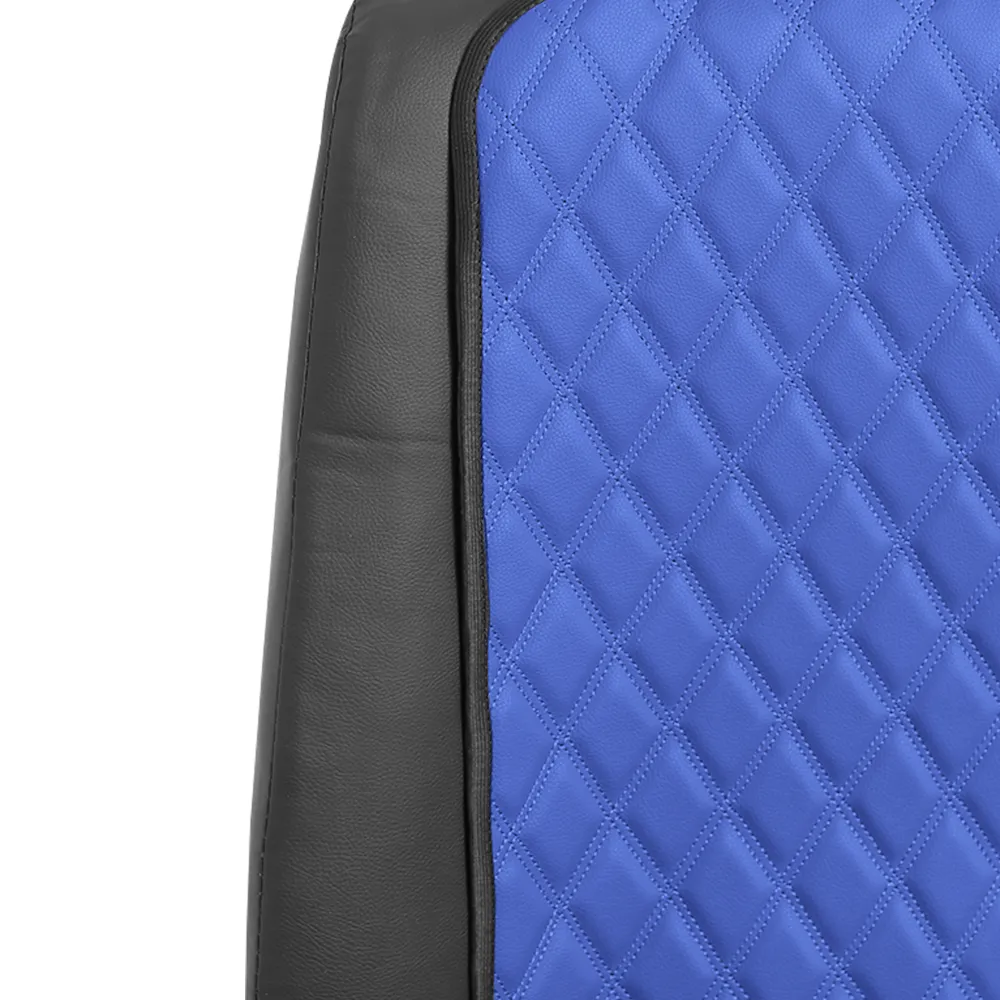 Faux Leather Seat Protectors - Front Set Blue