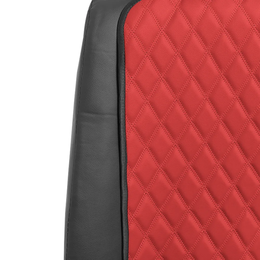 Faux Leather Seat Protectors - Front Set Red
