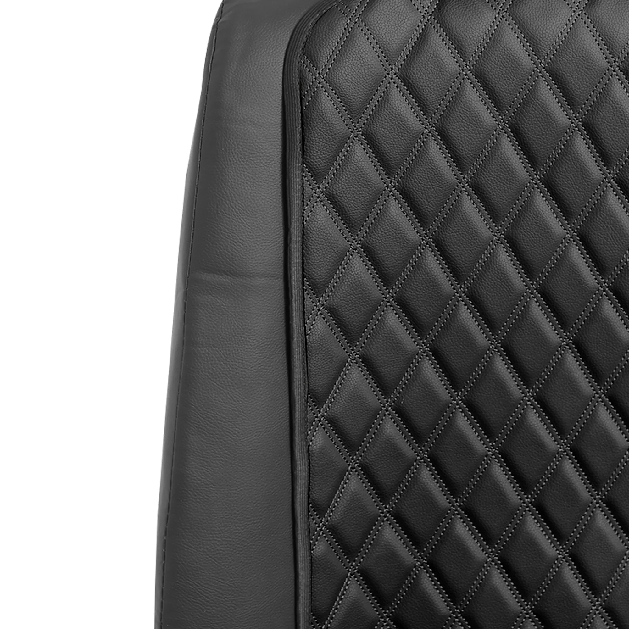 Faux Leather Seat Protectors - Full Set - Solid Black